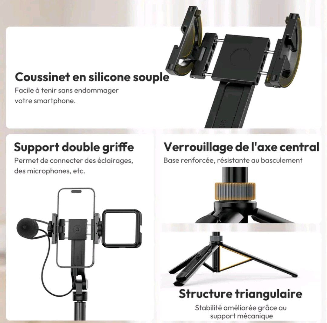 Deux griffes froides, coussinet silicone et base renforcée du Snapode
